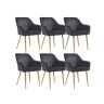 Set of 6 upholstered dining chairs