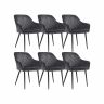 Set of 6 dining chairs. Grey