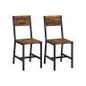 Set of 2 dining chairs 36x46.6x87.1cm., brown/black