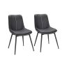 Set of 2 dining chairs 56x50.3x81cm., black