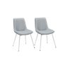 Set of 2 dining chairs 56x50.3x81cm., gray/white