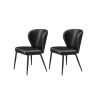 Set of 2 dining chairs 55x52x80.7cm., black