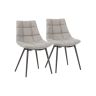 Dining chair set of 2, grey