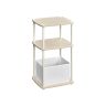 Coffee table 30x34x58cm., white/light brown