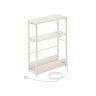 Side table with charging station 18x45x58cm., cream color