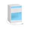Nightstand with LED lighting 35x40x55cm., white