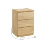 Bedside table 35x40x59cm., light brown