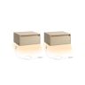 Set of 2 hanging bedside tables 35x40x18cm., light brown