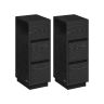 Set of 2 bedside tables 30x25x65cm, black