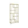 Transparent shelf 30x80x180cm., gold color