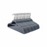 Velvet hangers 100 pcs. light gray