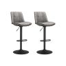 Bar stool set 44x48x112cm., black/gray