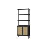Shelf 30x76.4x174.7cm., black/light brown