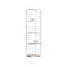Shelf 43x43x158cm., white/light brown