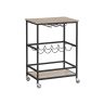 Wine rack 40x60x82cm., light brown/black
