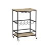 Kitchen shelf 40x60x82cm., light brown/black