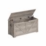 Shoe bench with storage box 40x100x46cm., light brown