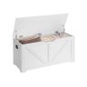 Shoe bench with storage space, matt white
