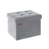 Pouf with storage compartment 31x41x31cm., gray