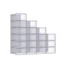 Shoe box set, 18 pcs., transparent gray 33.5 x 23.2 x 14.3 cm