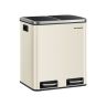 Trash can 30L., cream/black