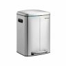 40 l waste bin with 2 compartments, silver