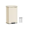 Trash can 34.8x32.1x55.7cm., beige