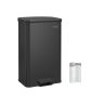 Trash can 40L, black