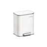 Trash can 36.6x30x42.5cm., white/gray