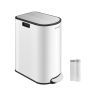 Trash can 50L., silver/black