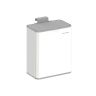 Trash can 25.8x15.2x32cm., white/gray