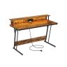 Desk 55×135×76cm., black/brown