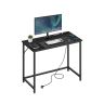 Desk with LED lighting 50x100x76cm., black