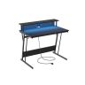 Desk with charging station 60x100x91cm, black