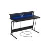 Desk with LED lighting 60x120x91cm., black