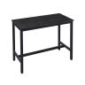 Industrial design dining table, black 120 x 60 x 90 cm
