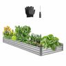 Metalowe podwyższone łóżko VEVOR GM66010-360X120X27CM, szare, 360 × 120 × 30 cm