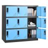 Szafka metalowa VEVOR W124P2507012, 9 drzwi, czarna, 90 × 94 × 45 cm