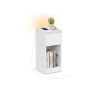 Прикроватная тумба VASAGLE, 1 ящик, LED, USB-A и USB-C, Белая, 25 × 59,5 × 30 см