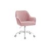 Office chair 62x62x93.5cm., pink/white