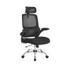 Office chair 62x62x122cm., black/silver color