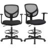 Set of 2 office chairs 64x64x117cm., black