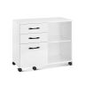 Office cabinet 40x80x66cm., white/black