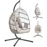 Fotel wiszący ze stojakiem SONGMICS GDC050WZ01, 98 × 103 × 195 cm