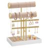SONGMICS Jewelry Holder, 2 Bracelet Holders, Gold/Brown, 15 × 22 × 29.2 cm
