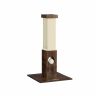 Cat scratching post 73 cm high with toy, brown
