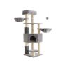 Cat scratching post 50x50x160cm., gray/beige