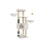 Cat scratching post 50x50x160cm., white/beige