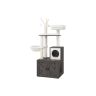 Cat scratching post 81.6x61.2x140cm., black/tan color