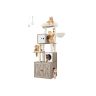 Cat scratching post 61x104x185cm., white/gray